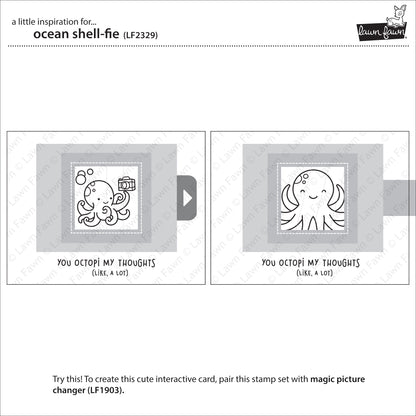 Lawn Fawn - ocean shell-fie - Clear Stamp 4x6