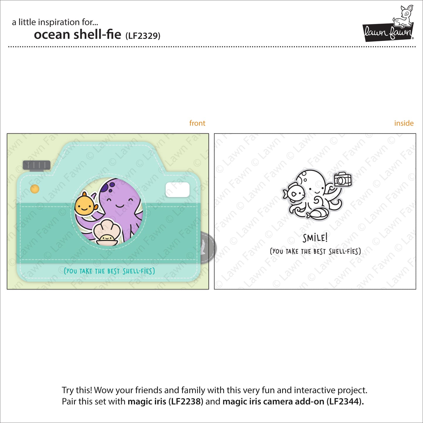 Lawn Fawn - ocean shell-fie - Clear Stamp 4x6