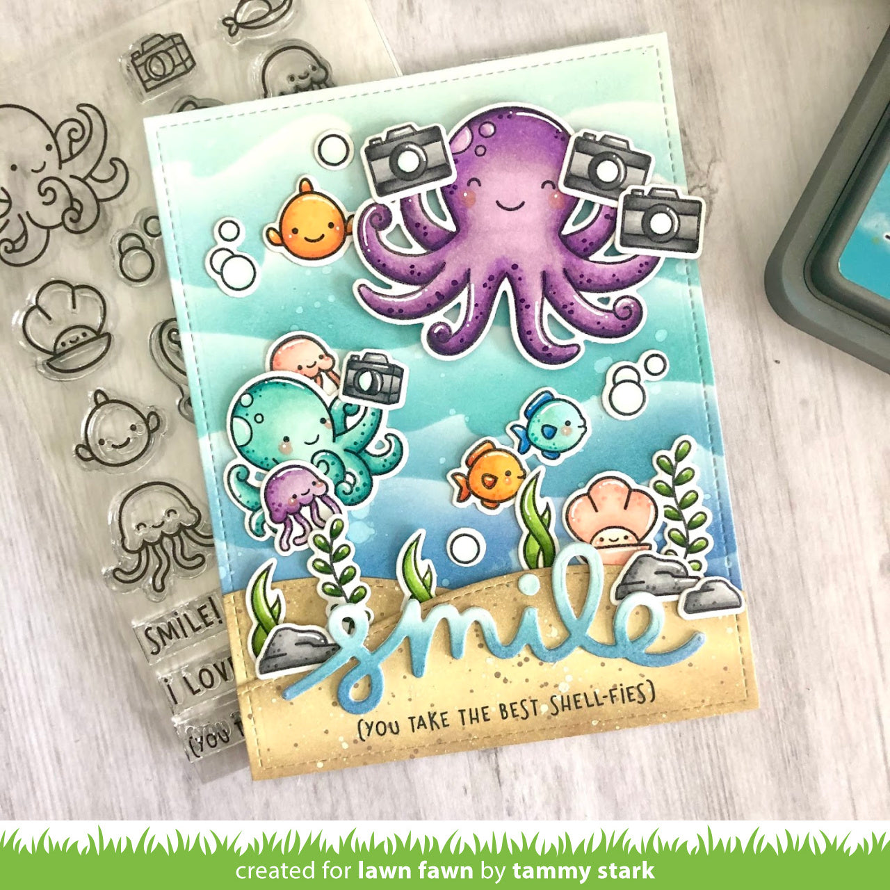 Lawn Fawn - ocean shell-fie - Clear Stamp 4x6