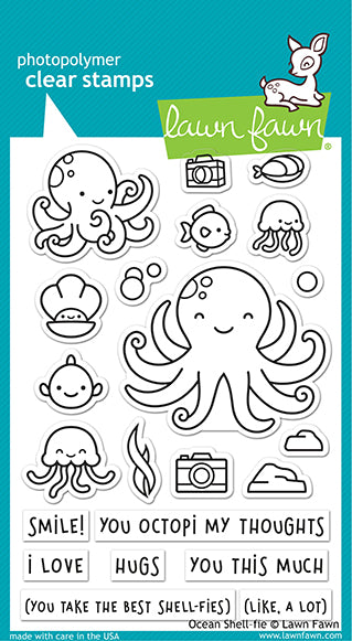 Lawn Fawn - ocean shell-fie - Clear Stamp 4x6