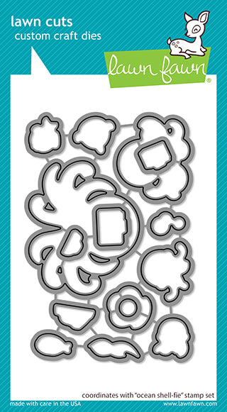 Lawn Fawn ocean shell-fie Stanzen