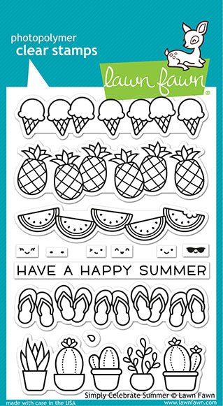 Lawn Fawn - simply celebrate summer - Clear Stamp 4x6