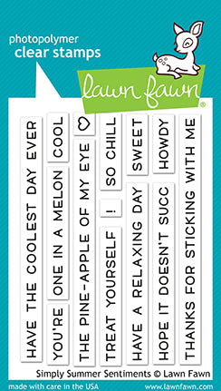 Lawn Fawn - simply summer sentiments - Clear Stamp 3x4