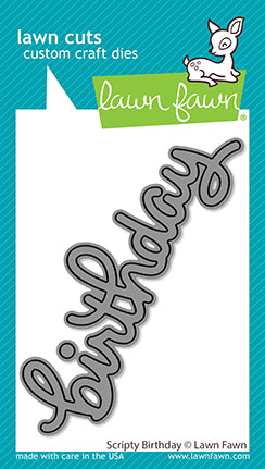 Lawn Fawn scripty birthday Stanzen
