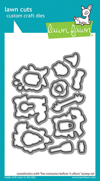 Lawn Fawn - fox costumes before 'n afters - Stanzen