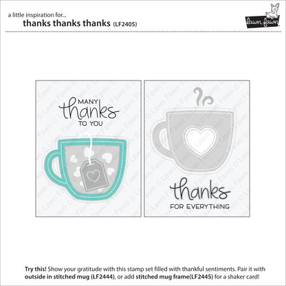 Lawn Fawn - thanks thanks thanks - Clear Stamp 4x6