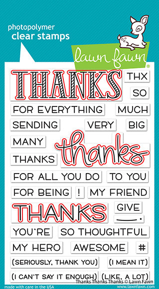 Lawn Fawn Thanks Thanks Thanks Stanzen