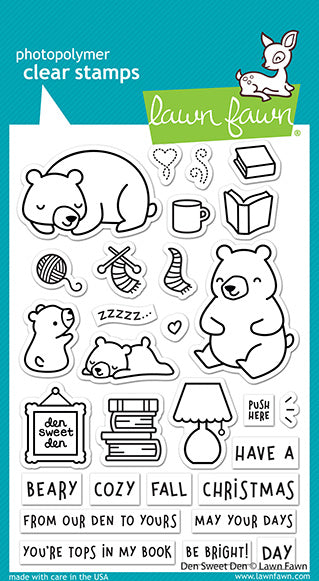 Lawn Fawn - den sweet den - Clear Stamp 4x6