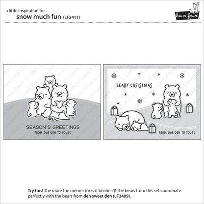 Lawn Fawn snow much fun Clear Stamp 4x6