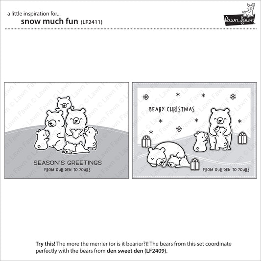Lawn Fawn snow much fun Clear Stamp 4x6