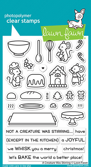 Lawn Fawn - a creature was stirring - Clear Stamp 4x6