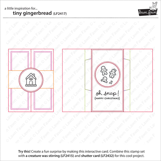Lawn Fawn tiny gingerbread Clear Stamp 2x3