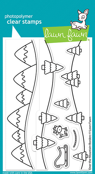 Lawn Fawn - over the mountain borders - Clear Stamp 4x6