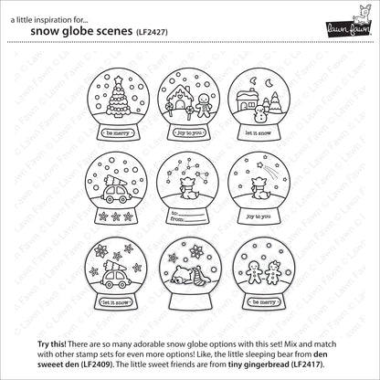 Lawn Fawn - snow globe scenes - Clear Stamp 4x6