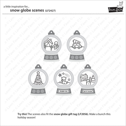 Lawn Fawn - snow globe scenes - Clear Stamp 4x6