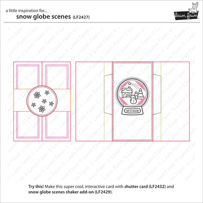 Lawn Fawn snow globe scenes Clear Stamp 4x6