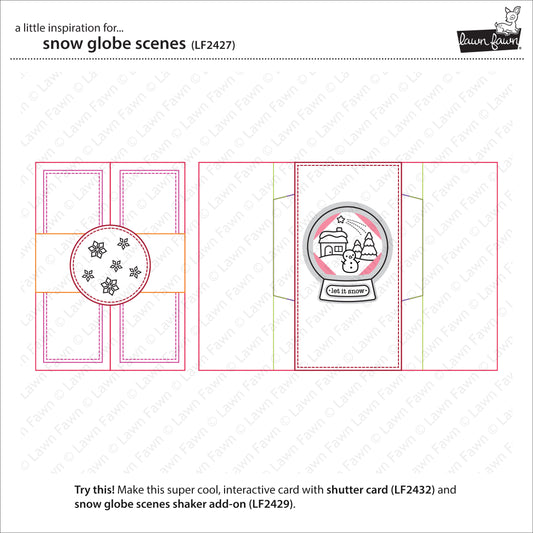 Lawn Fawn snow globe scenes Clear Stamp 4x6