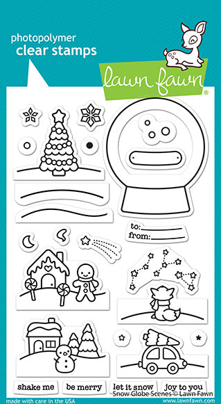 Lawn Fawn - snow globe scenes - Clear Stamp 4x6