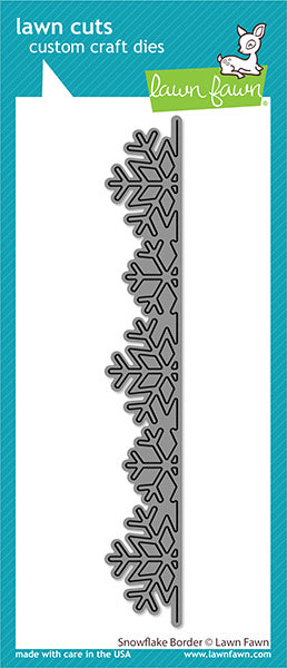 Lawn Fawn - snowflake border - Stanzen