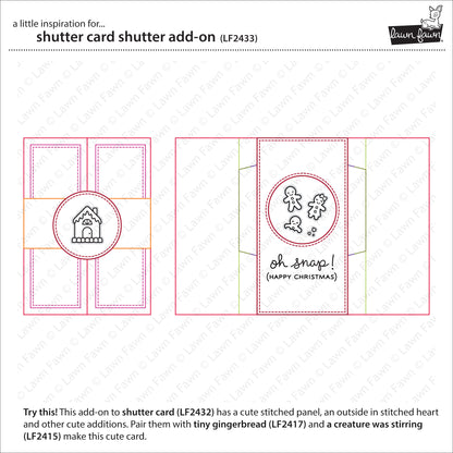 Lawn Fawn shutter card add-on Stanzen