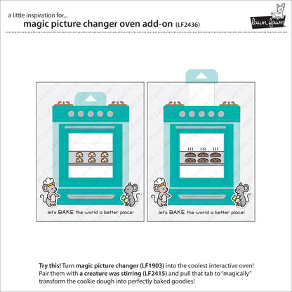 Lawn Fawn magic picture changer oven add-on Stanzen
