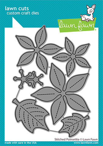 Lawn Fawn - stitched poinsettia - Stanzen