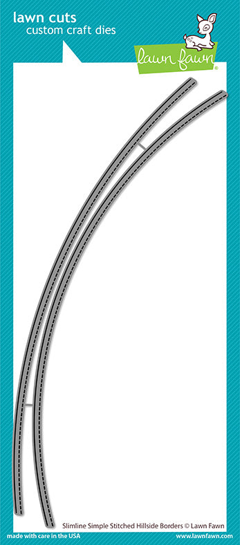 Lawn Fawn - slimline simple stitched hillside borders - Stanzen