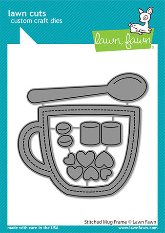 Lawn Fawn - stitched mug frame - Stanzen
