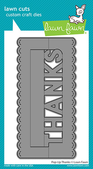 Lawn Fawn - pop-up thanks - Stanzen