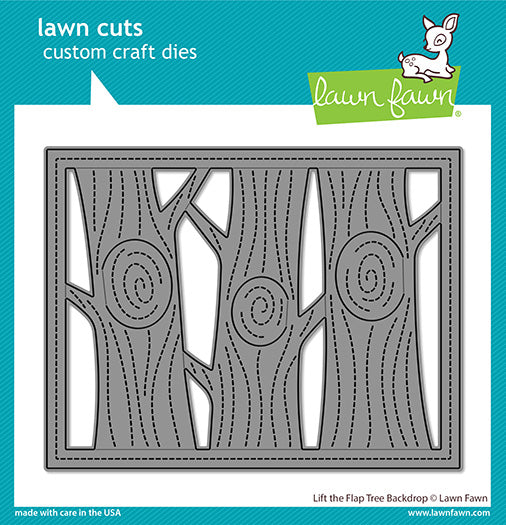 Lawn Fawn - lift the flap tree backdrop - Stanzen