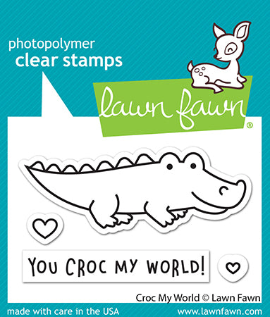 Lawn Fawn - Croc my World - Clear Stamps 2x3