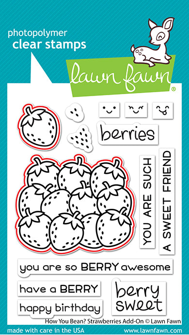 Lawn Fawn - How you bean? Strawberries Add-on - Stanzen