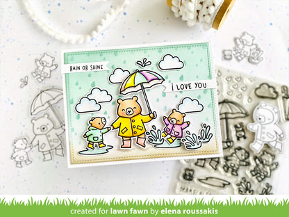 Lawn Fawn - Beary rainy day - Clear Stamp 4x6