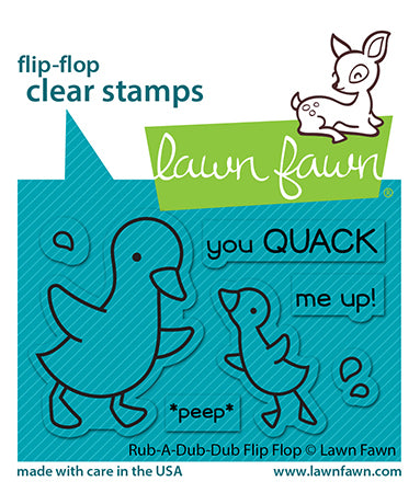 Lawn Fawn - Rub-A-Dub-Dub Flip-Flop - Clear Stamps 2x3