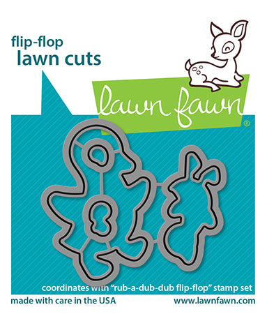 Lawn Fawn - Rub-A-Dub-Dub Flip-Flop - Stanzen