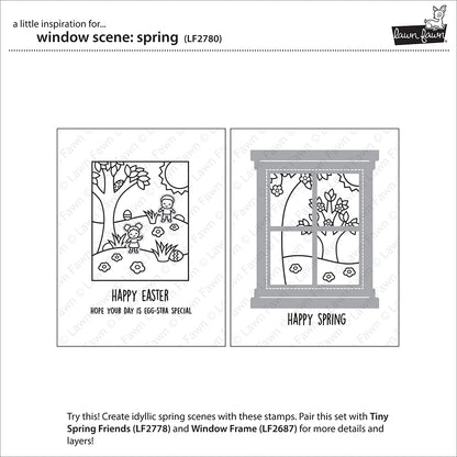 Lawn Fawn - Window scene: Spring - Clear Stamp 4x6