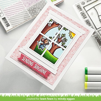Lawn Fawn - Window scene: Spring - Clear Stamp 4x6