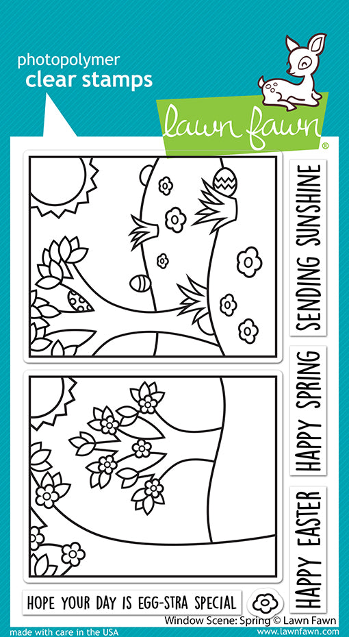 Lawn Fawn - Window scene: Spring - Clear Stamp 4x6