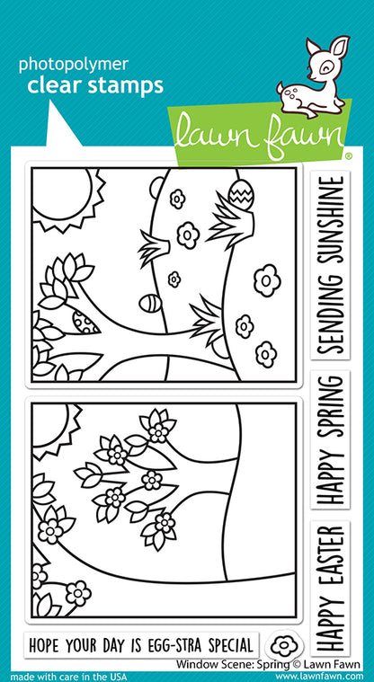 Lawn Fawn - Window scene: Spring - Clear Stamp 4x6