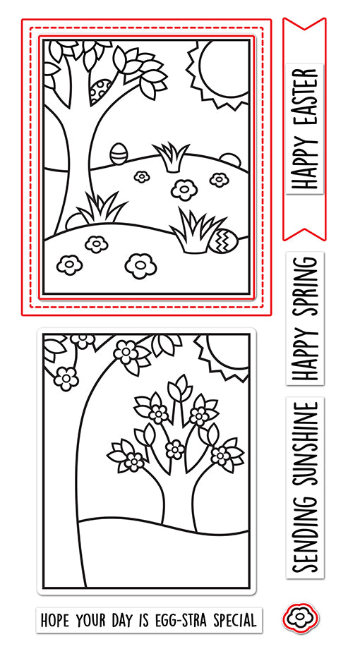 Lawn Fawn - Window scene: Spring - Stanzen