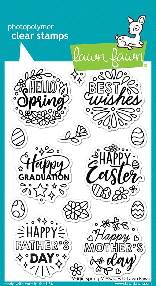  Lawn Fawn - Magic spring messages - Clear Stamp 4x6