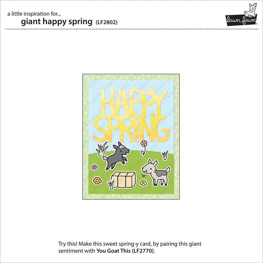 Lawn Fawn - Giant Happy Spring - Stand Alone Stanze