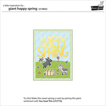 Lawn Fawn - Giant Happy Spring - Stand Alone Stanze