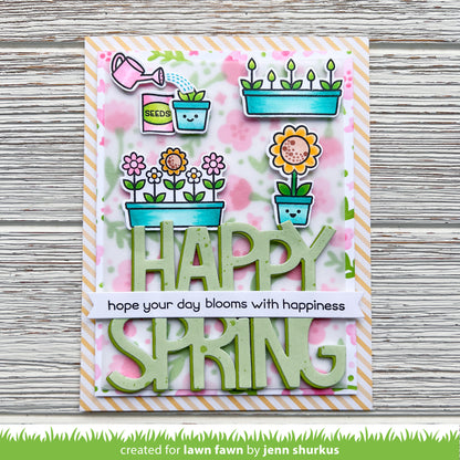 Lawn Fawn - Giant Happy Spring - Stand Alone Stanze