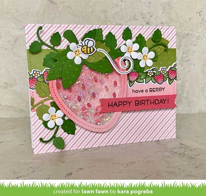 Lawn Fawn - Stitched Strawberry Frame - Stand Alone Stanze