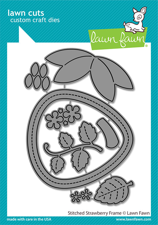 Lawn Fawn - Stitched Strawberry Frame - Stand Alone Stanze