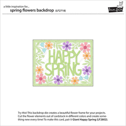 Lawn Fawn - Spring Flowers Backdrop - Stand Alone Stanze