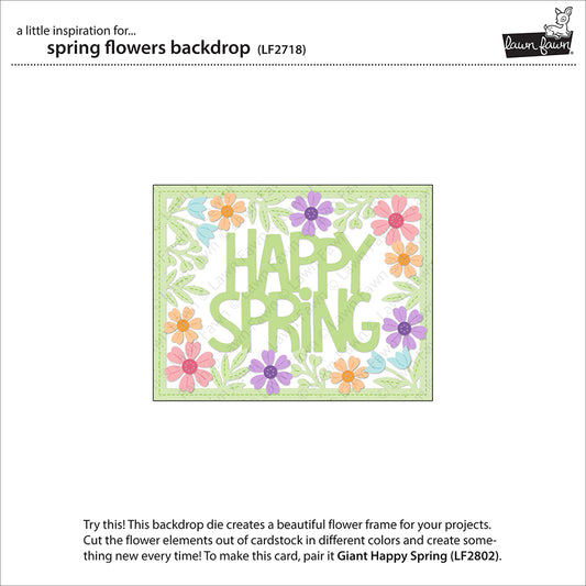 Lawn Fawn - Spring Flowers Backdrop - Stand Alone Stanze