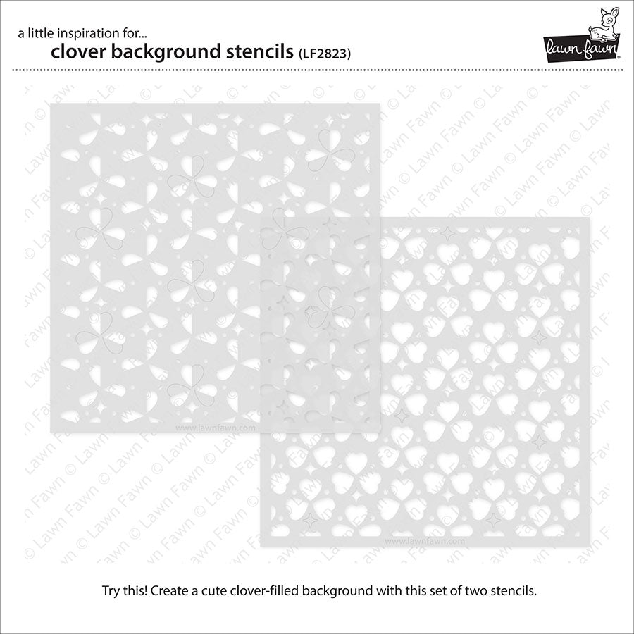Lawn Fawn - Clover Background - Layer Schablonen