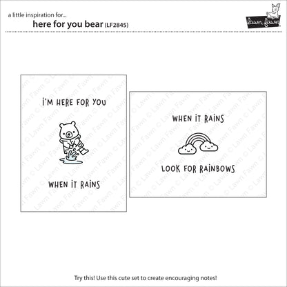 Lawn Fawn - Here for you Bear - Clear Stamp 3x4